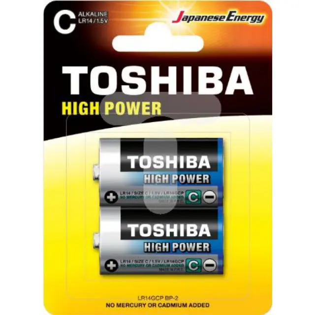 Μπαταρίες TOSHIBA C High power alkaline 2 τεμάχια.