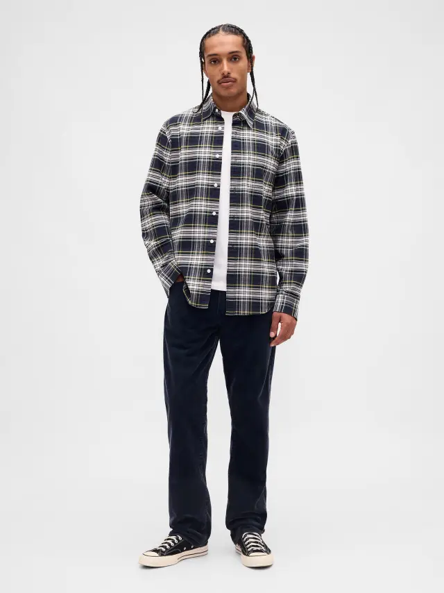Παντελόνι Κοτλέ Relaxed Straight true navy