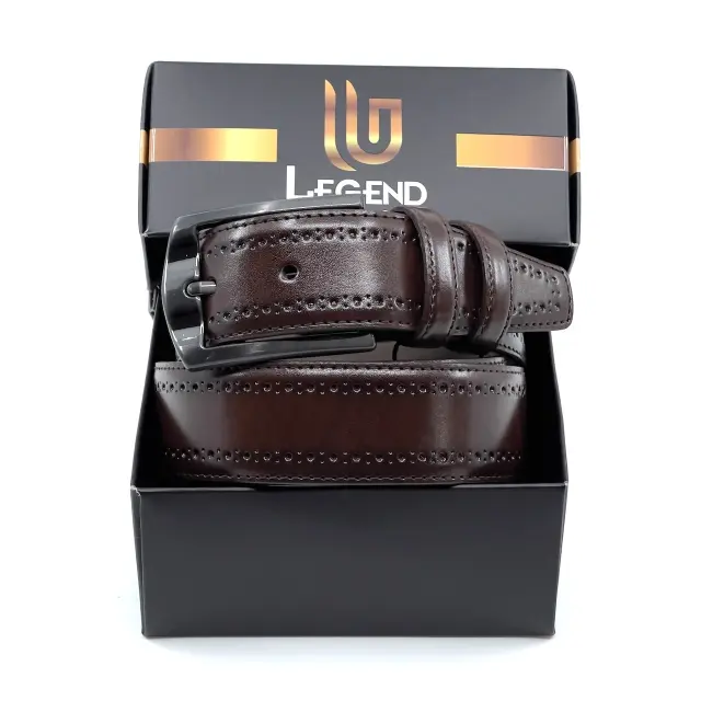 Καφέ Ζώνη P.U. Leather 3,5 cm 2