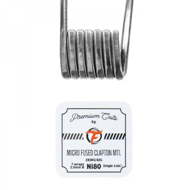 Micro Fused Clapton Premade Coils MTL 0.88Ω New Version (10τμχ) - Fumytech