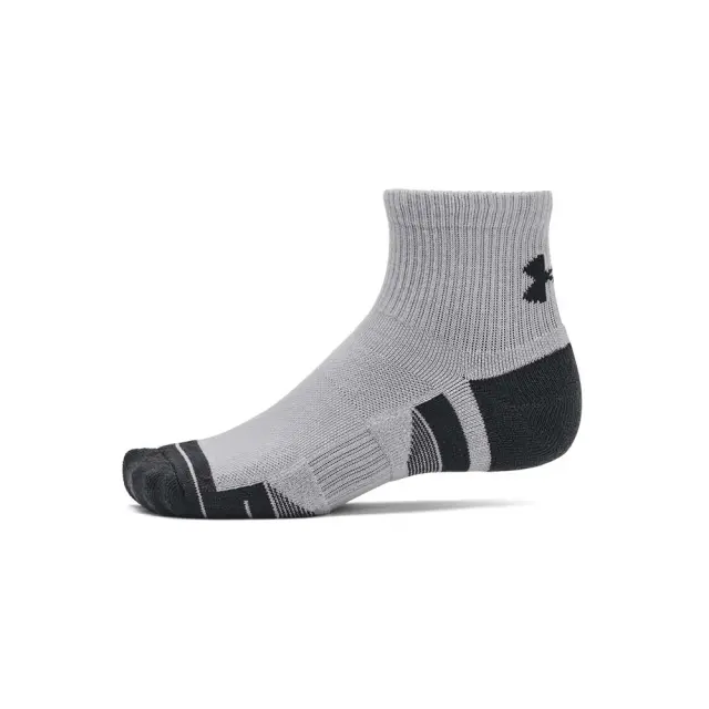 Under Armour Unisex Performance Tech 3 Pack Quarter Socks Μαύρο - Άσπρο - Γκρι 1379510-011 (Under Armour) 3