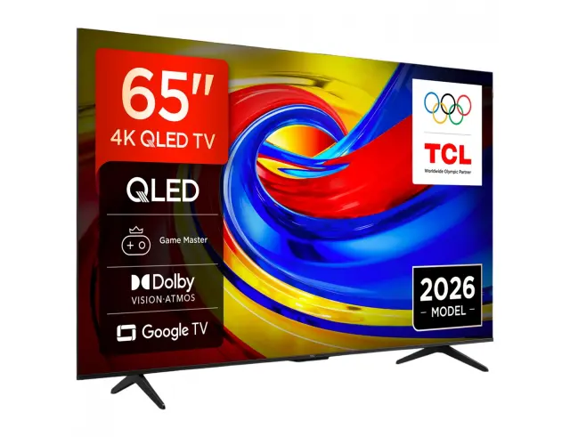 Smart TV 65'' TCL 65P7L Premium QLED - Ανάλυση 4K UHD (3840 x 2160) - AI - Dolby Vision & Atmos - HDR10+ - Δέκτες DVB-T/T2, DVB-C, DVB-S/S2 - 3x HDMI, 2x USB, Wi-Fi, Bluetooth 65P7L 2