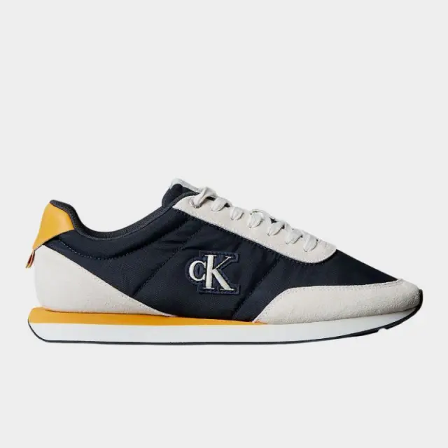 Calvin Klein - Ανδρικά Sneakers Ck Retro Runner Ess Mix Mat YM0YM01361-0YF Μπλε Σκούρο - 46