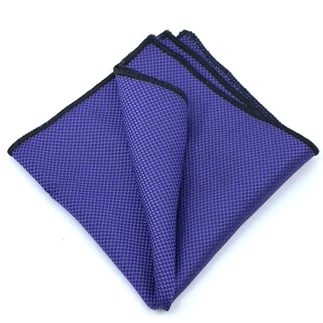 Μωβ Light Oxford Γραβάτα Slim 4,5 cm Σετ με Μαντηλάκι 3