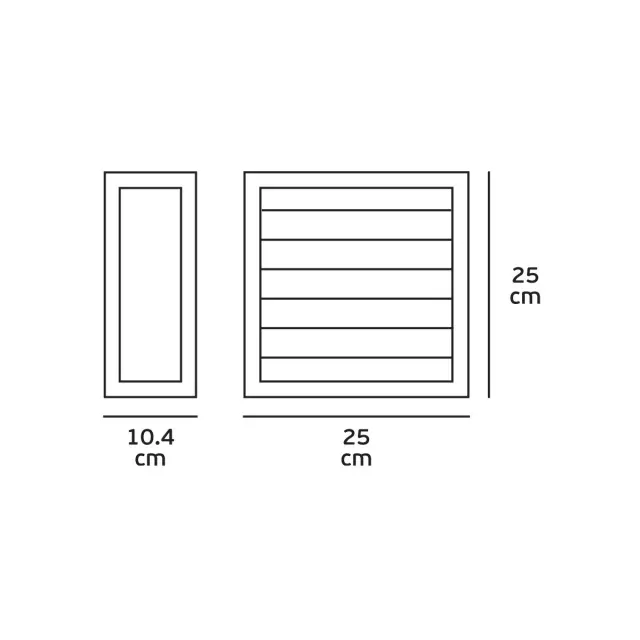 Eta 01083/AN Φωτιστικό τοίχου 2xΕ27/A60 IP54 25x25x10.4cm ανθρακί 2