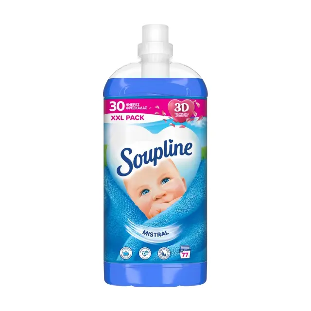 Soupline μαλακτικό ρούχων συμπυκνωμένο mistral 1638ml 78μεζ