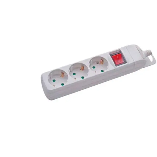 Πολύπριζο 3 Θέσεων Με Διακόπτη Σκέτο EUROLAMP 147-62025