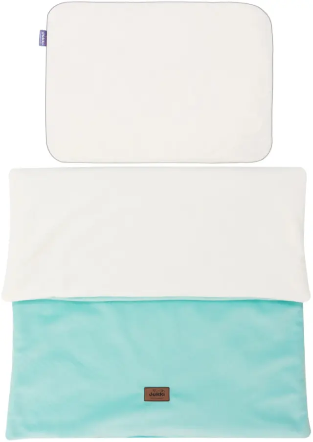 Κουβέρτα 2 Όψεων 55x75cm και Μαξιλάρι Velvet Menta Ecru 5904506813162 2