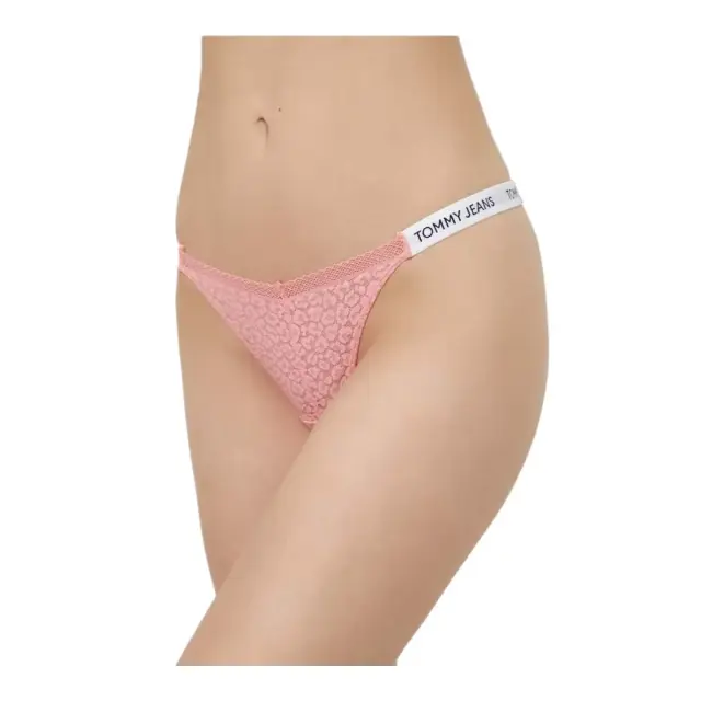 Tommy Hilfiger Γυναικείο String Heritage High-Leg Lace Thong, Χρώμα Tickled Pink - L