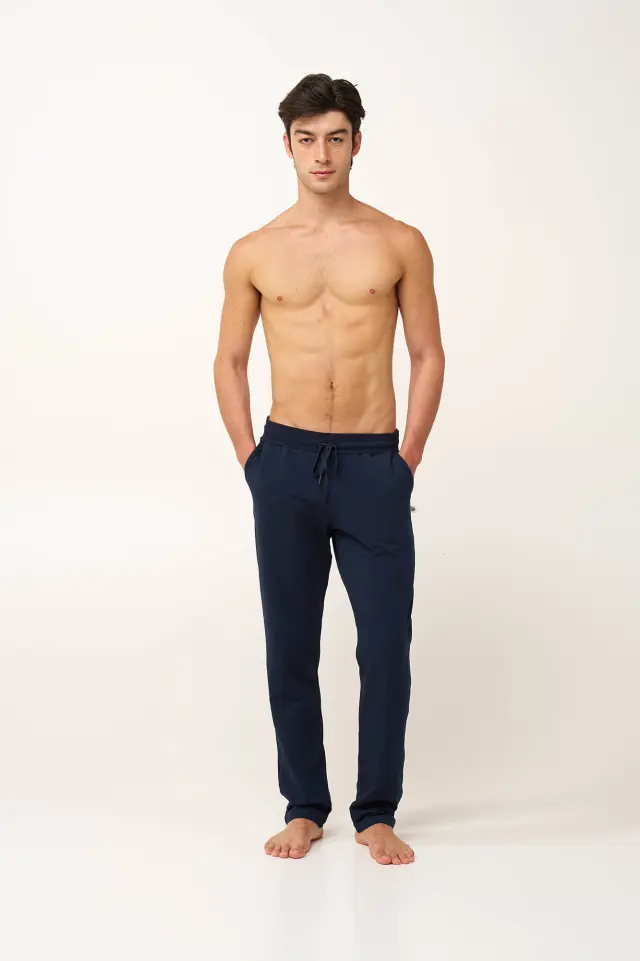 Ανδρικό Βαμβακερό Μακρύ Παντελόνι Vamp 24840 BLUE