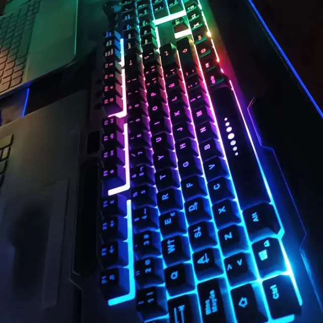 Ενσύρματο πληκτρολόγιο Πληκτρολόγιο με RGB φωτισμό (Αγγλικό US) WB-590 3
