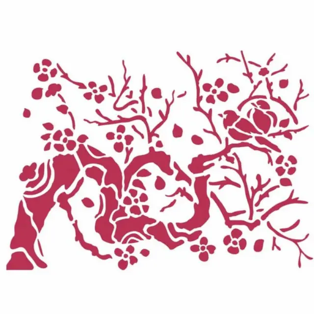 Stencil 20x15cm, Stamperia, Bird on a branch