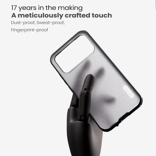 Nillkin Super Frosted PRO Back Cover for Poco F8 Ultra Transparent Black 3