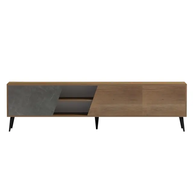 ΕΠΙΠΛΟ ΤΗΛΕΟΡΑΣΗΣ FB918374.14 ΜΕΛΑΜΙΝΗ ΦΥΣΙΚΟ-MOORE STONE 180Χ35.5Χ48Υεκ. 3