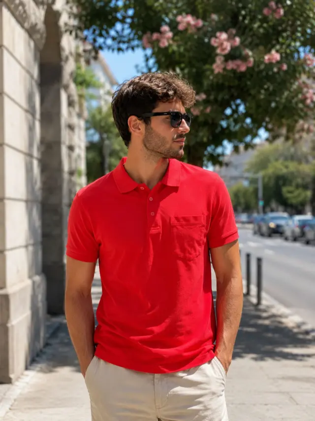 Μπλούζα Polo Noshame® Κόκκινη - 112631 - XXL