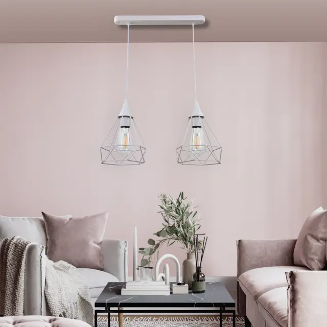 InLight Κρεμαστό φωτιστικό από μαύρο μέταλλο 2XE27 D:40cm (4024-2-BL-RAIL) 3