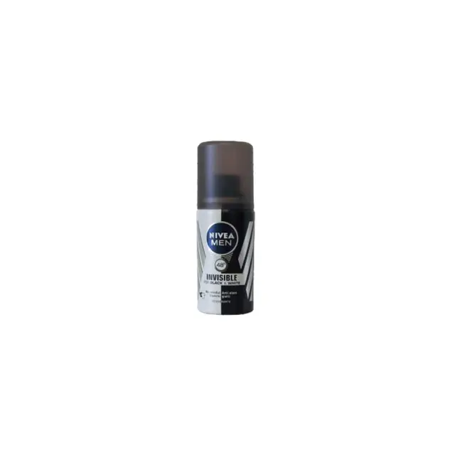 Nivea Deo Black + White Invisible Spray Ανδρικό 35ml MINI