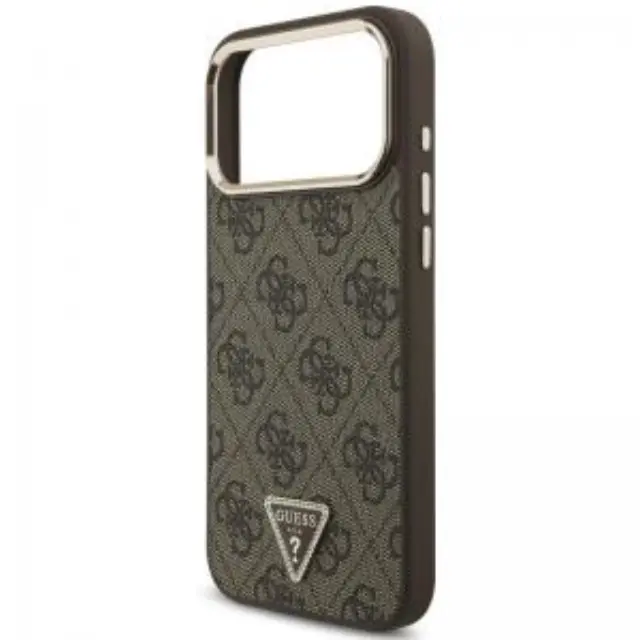 Θήκη PU Guess Apple iPhone 18 Pro Max/ 17 Pro Max MagSafe Leather Diamond Triangle 4G Καφέ N71752 2