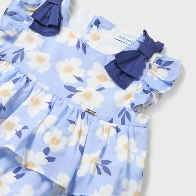 Baby 6 μηνών έως 4 ετών Σετ 2 τεμαχίων floral μακριά Better Cotton μπλε - 12M 3