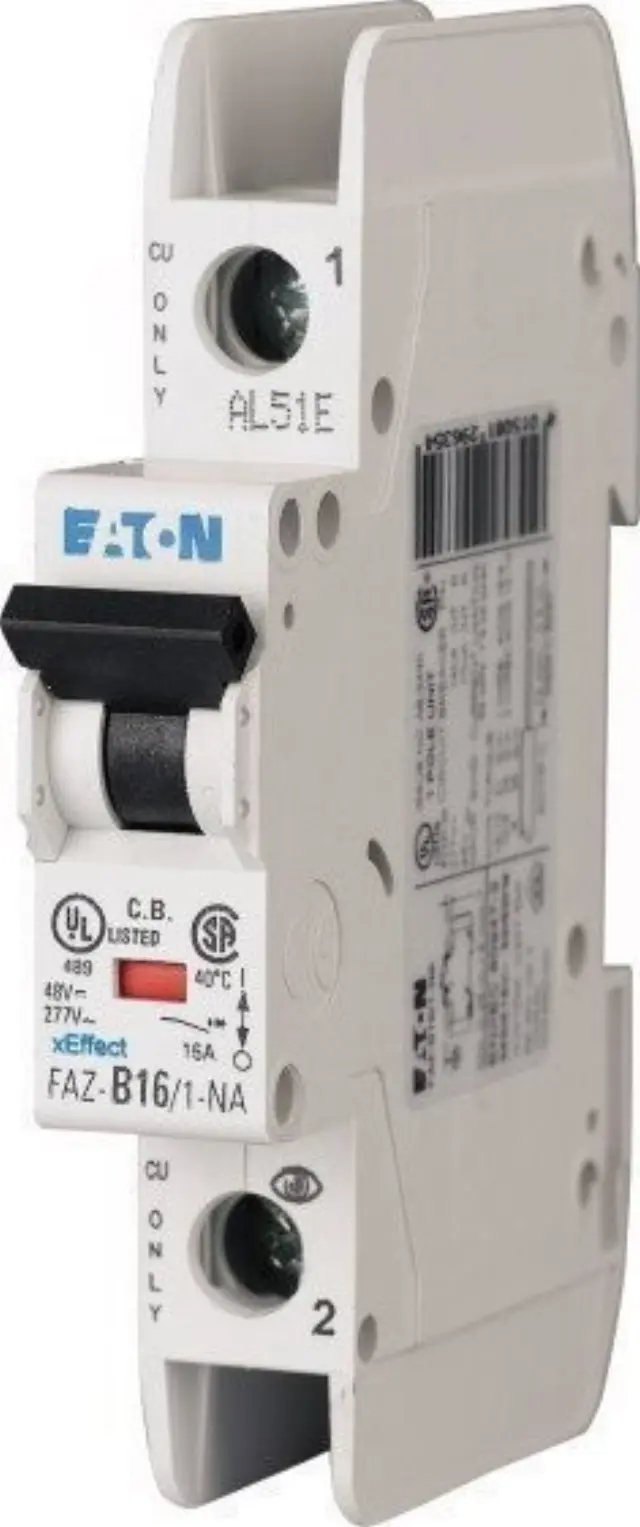 Miniature circuit breaker (MCB), 6 A, 1p, characteristic: C