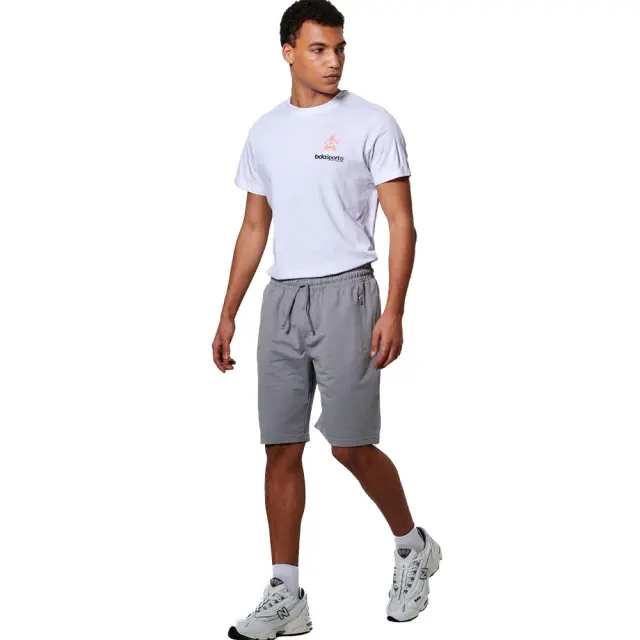 Body Action Men's Essentials French Terry Shorts Γκρι Σκούρο 033616-03A (Body Action)