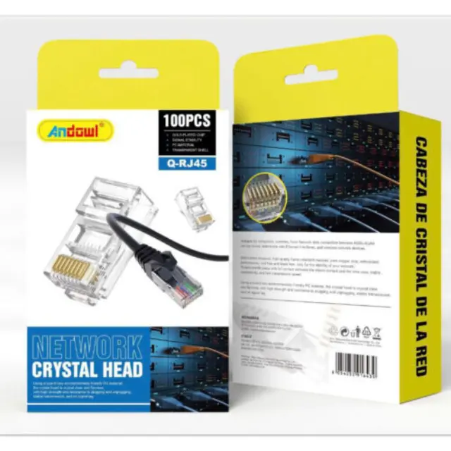 Andowl Ακροδέκτης Δικτύου RJ45 CAT5E Q-RJ45 2