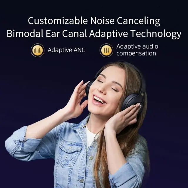 QCY H3 Headset Blue - Hybrid Feed Noise Canceling with 4 mode ANC Button - 60h battery 2