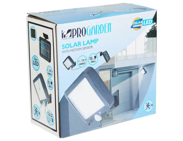 Ηλιακό φωτιστικο LED με αισθητήρα κίνησης PIR,και διαστάσεις 15x11cm - Black DX9954160 2