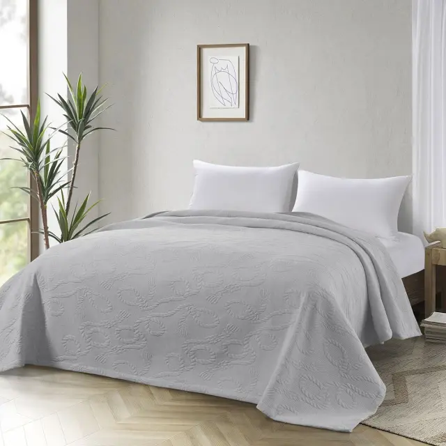 Beauty Home Κουβέρτα ζακάρ μονή Frame Art 11176 170x270 Γκρι 2