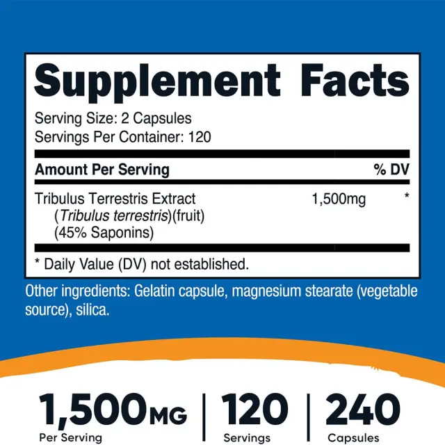 Nutricost Tribulus 1500 mg 240 Capsules 2