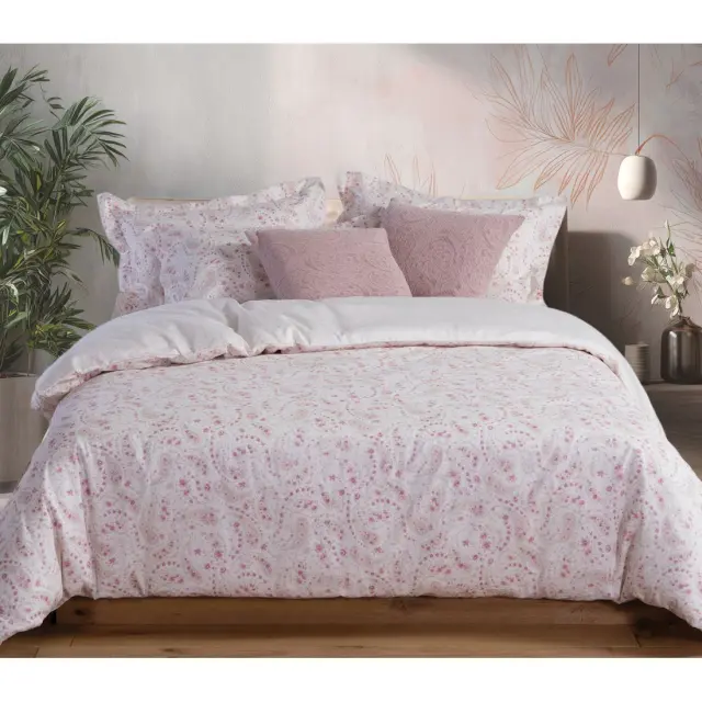 ΣΕΤ ΣΕΝΤΟΝΙΑ ΥΠΕΡΔΙΠΛΑ MIRELLE 240X270 NEF-NEF HOMEWARE, 100% BAMBAKI - ECRU/PINK (039551)