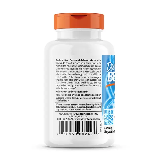 Doctor's Best Time-Release Niacin with Niaxtend 500 mg 3
