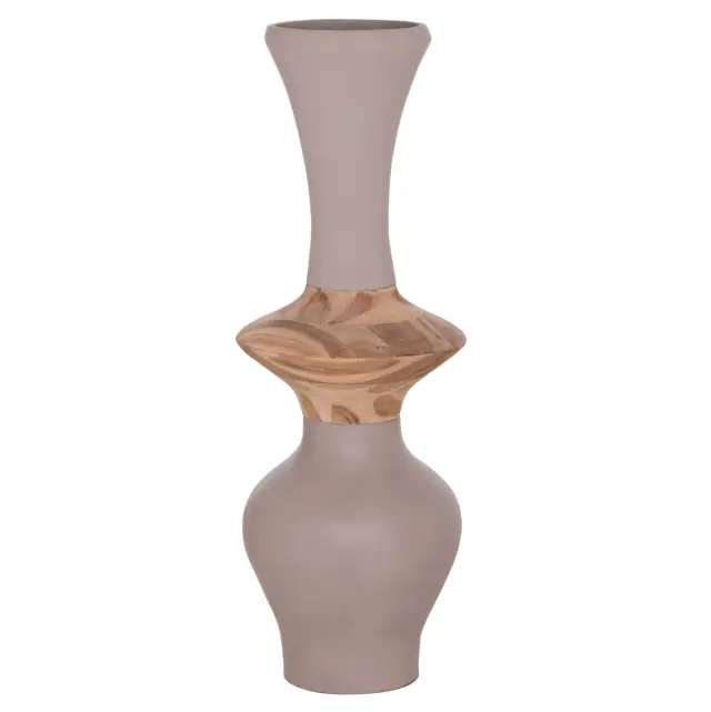 ΔΙΑΚΟΣΜΗΤΙΚΟ ΒΑΖΟ ΔΑΠΕΔΟY FB94660.05S FIBER CEMENT TAUPE--ΞΥΛΟ ΤΕΑΚ Φ45x120Υεκ