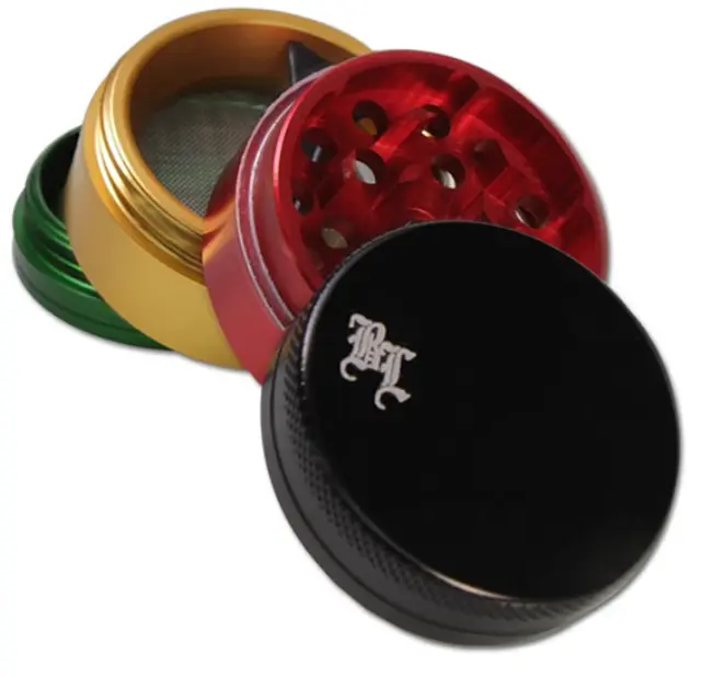 Black Leaf Grinder Τρίφτης Rasta 39mm Aluminium - 4 Parts 2