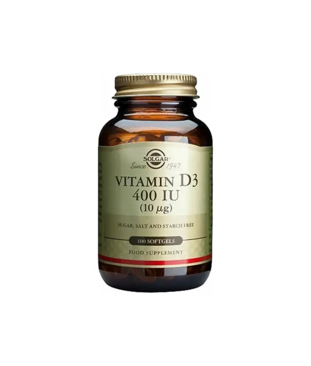 Solgar | Vitamin D3 400IU (10μg) | Συμπλήρωμα Διατροφής Βιτ. D3 |100 μαλακές κάψουλες