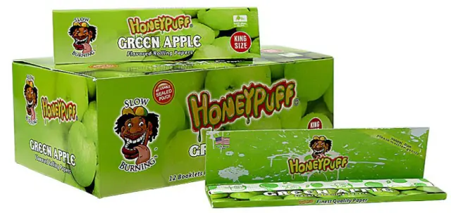 Honey Puff Χαρτάκια King Size Slim 32φ - Green Apple 3