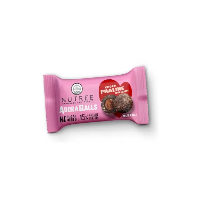 AdoraBalls Protein Balls με Σοκολατένια Πραλίνα • Nutree • 2x20γρ
