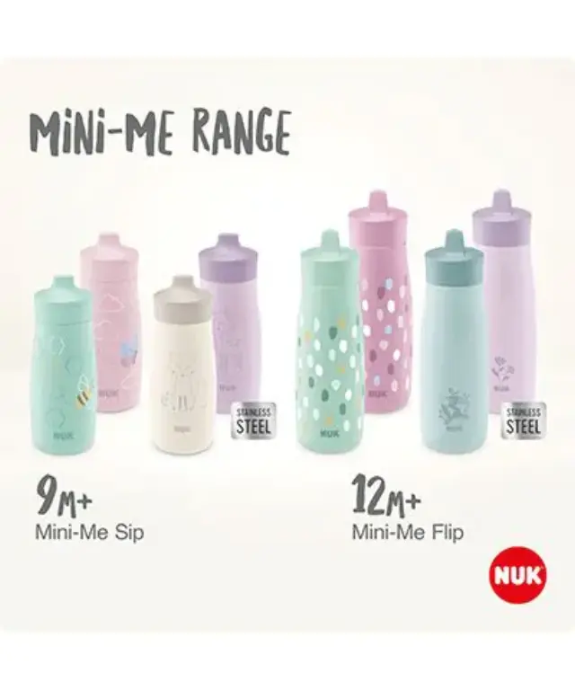 Nuk Drinking Bottle Mini-Me Flip Pp Παγουράκι με Ρύγχος 12m+ (102.253.27) Ροζ, 450ml 2