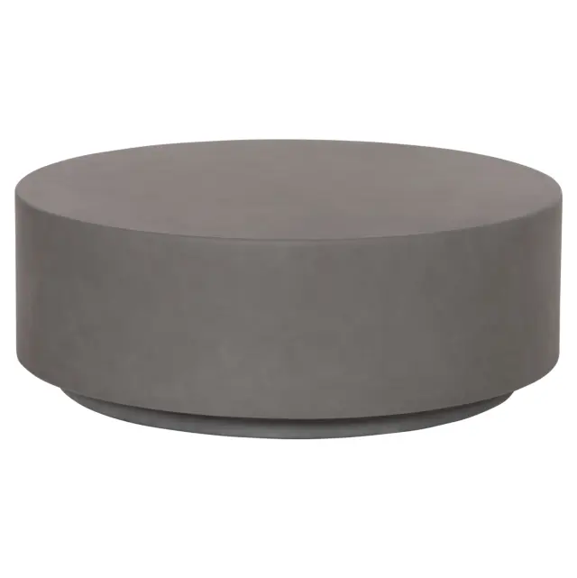 ΤΡΑΠΕΖΙ ΜΕΣΗΣ ΣΤΡΟΓΓΥΛΟ FB96579.01 ΓΚΡΙ FIBER CEMENT Φ90x34Υεκ.
