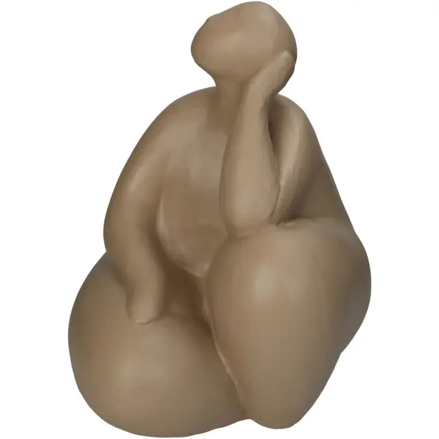 Διακοσμητικό Γυναίκα Μπεζ Τερακότα 29x27x36cm