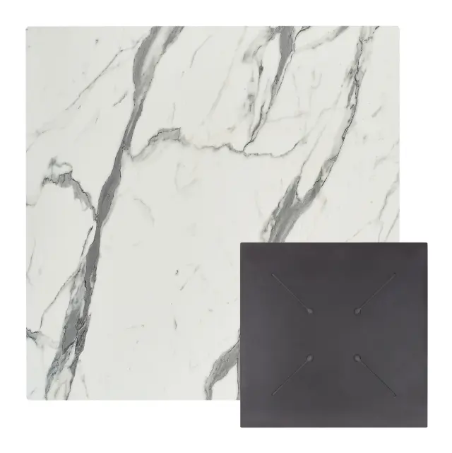 ΕΠΙΦΑΝΕΙΑ ΤΡΑΠΕΖΙΟΥ ΤΕΤΡΑΓΩΝΗ HPL FB95839.31 WHITE MARBLE 80x80εκ