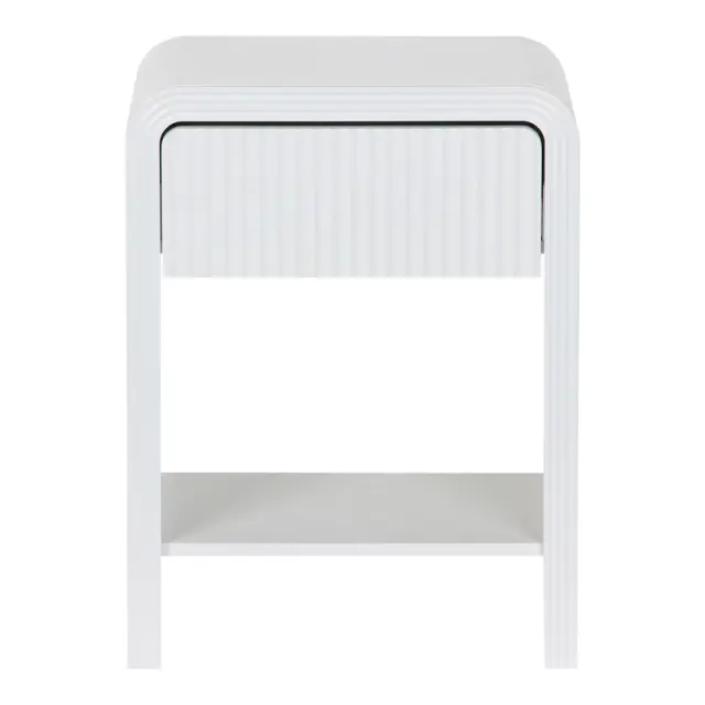 Κομοδίνο Zeplen pakoworld MDF σε λευκή απόχρωση 40x30x53εκ 2