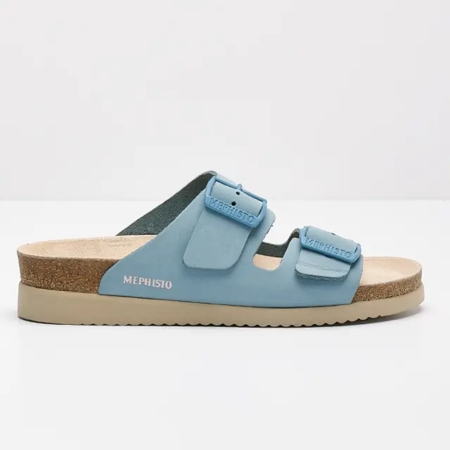 Mephisto Πέδιλα Γυναικείο δέρμα Nubuck Μπλέ MEP/HESTER SKY BLUE - 36
