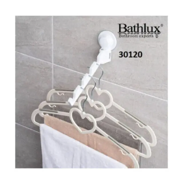 Κρεμάστρα Τοίχου Bathlux 30120 Πλαστική 4 Θέσεων 19.9x6.2x17.2cm 2