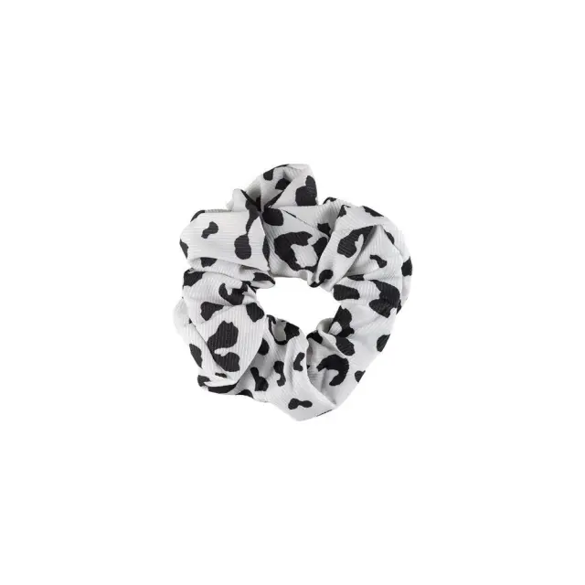 Medisei Dalee Hair Scrunchie Άσπρο με Μαύρες Στάμπες 1 τμχ