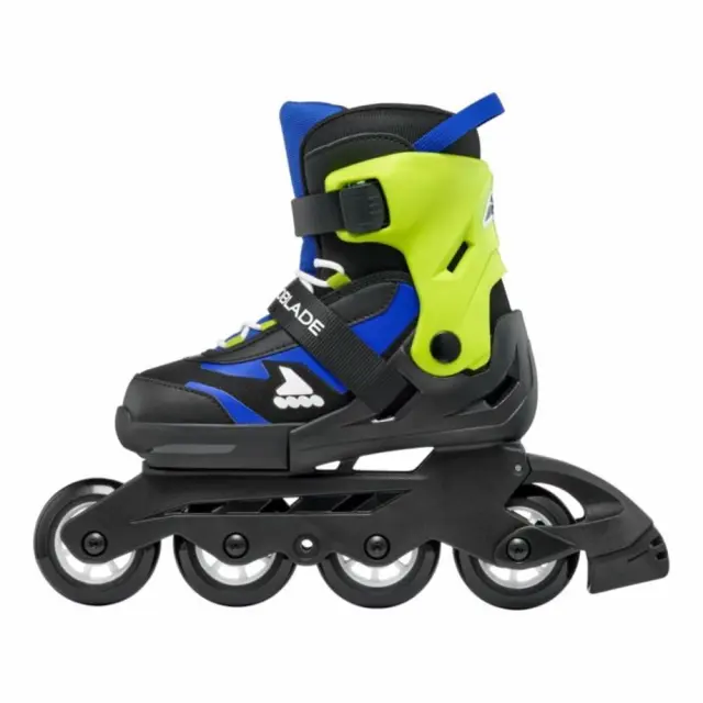 Rollerblade Microblade SL - Μαύρα/Μπλε/Lime ρυθμιζόμενου μεγέθους παιδικά inline rollers - 36.5-40.5 3