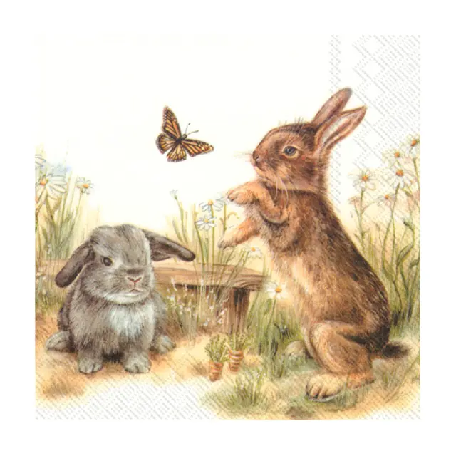 Χαρτοπετσέτα decoupage ,1 τεμ, Bunny and Clyde