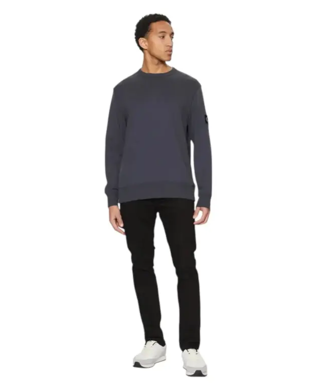 Calvin Klein - Badge Ανδρικό Φούτερ Regular Fit J30J323426-CGE Μπλε Σκούρο - XL 2