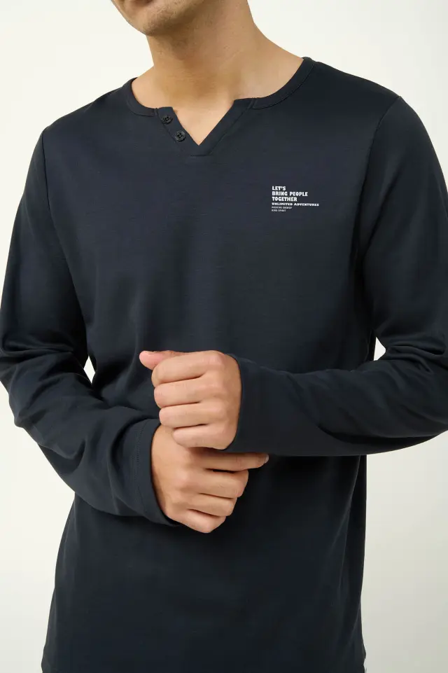 Χειμερινή Ανδρική Πυτζάμα Βαμβακερή Vamp 23626 DARK GRAY 2