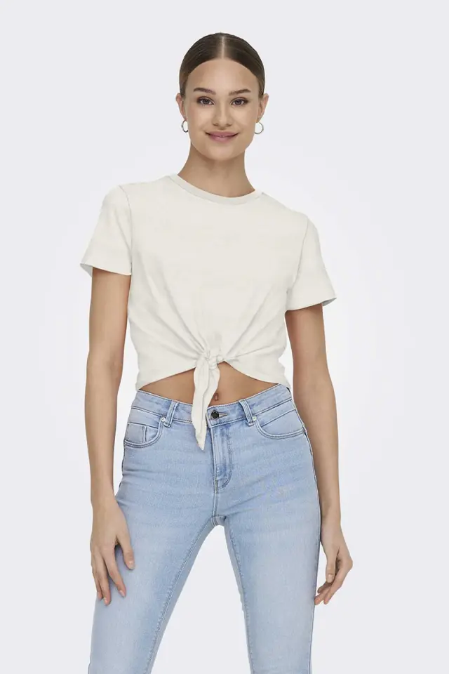 ONLY CROP TOP Τ-SHIRT Λευκό - L